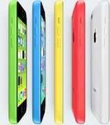 iPhone 5C in Five colors